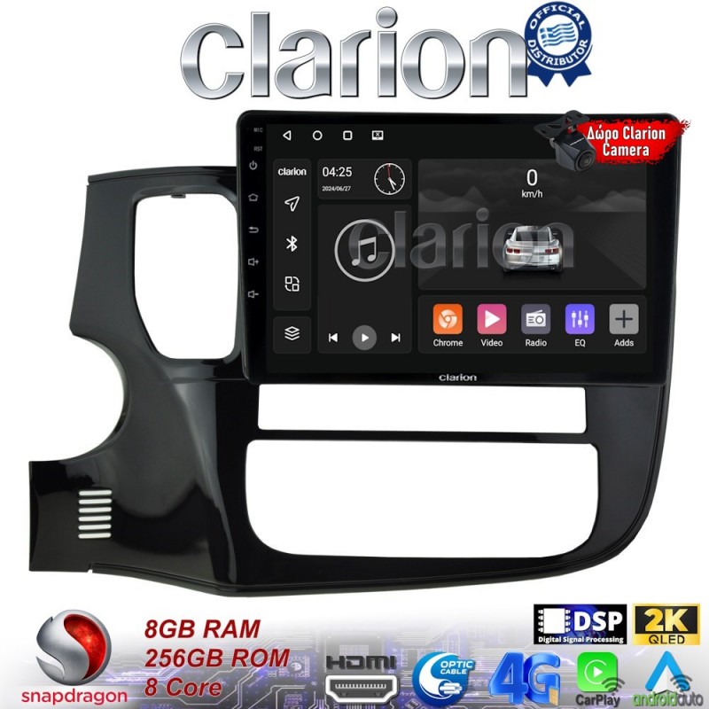 CLARION GL75231 Οθόνη OEM Multimedia Αυτοκινήτου για MITSUBISHI OUTLANDER  2013&gt; (CarPlay/AndroidAuto/BT/GPS/WIFI/GPRS)