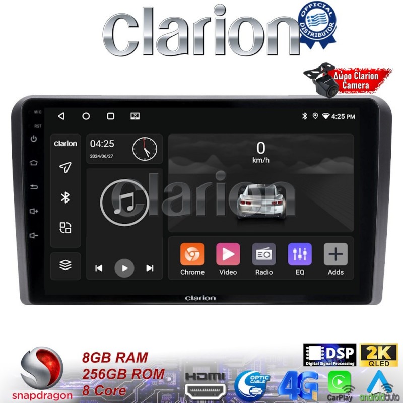 CLARION GL75233 Οθόνη OEM Multimedia Αυτοκινήτου για MITSUBIUSHI L200 2020&gt; (CarPlay/AndroidAuto/BT/GPS/WIFI/GPRS)