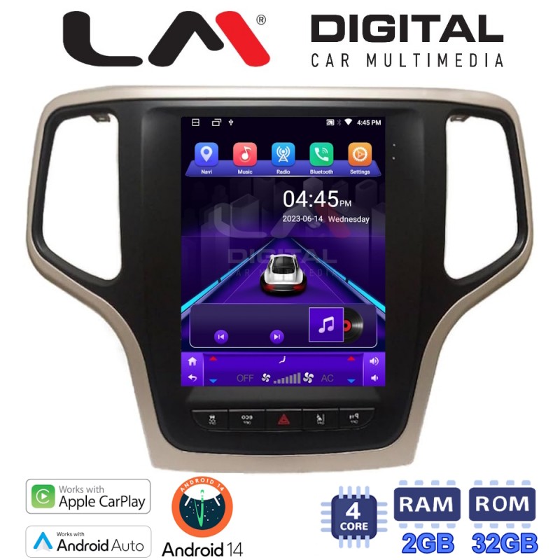 LM Digital - LM TN4234 GPS Οθόνη OEM Multimedia τυπου Tesla 9,7inch Jepp Grand Cherokee 2014 &gt; (CarPlay/AndroidAuto/BT/GPS/WIFI/GPRS)