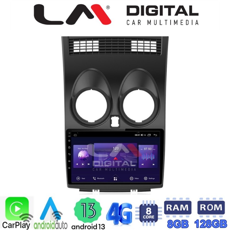 LM Digital - LM ZT8001 GPS Οθόνη OEM Multimedia Αυτοκινήτου για NISSAN QASHQAI 2007 &gt; 2013 (CarPlay/AndroidAuto/BT/GPS/WIFI/GPRS)