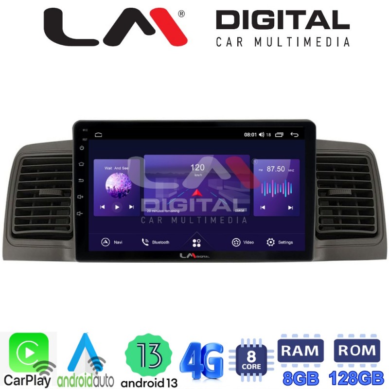 LM Digital - LM ZT8010 GPS Οθόνη OEM Multimedia Αυτοκινήτου για Toyota Corolla 2000-2007  (CarPlay/AndroidAuto/BT/GPS/WIFI/GPRS)