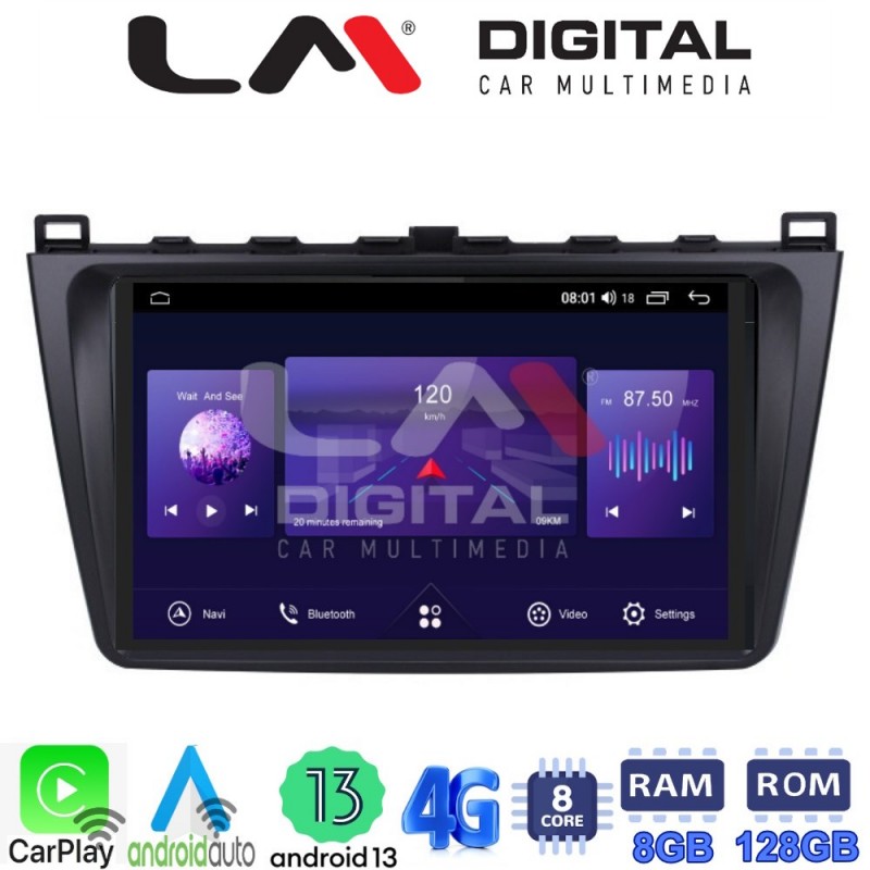 LM Digital - LM ZT8012 GPS Οθόνη OEM Multimedia Αυτοκινήτου για Mazda 6 2008 &gt; 2012 (CarPlay/AndroidAuto/BT/GPS/WIFI/GPRS)