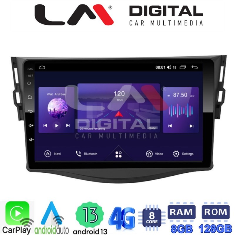 LM Digital - LM ZT8018 GPS Οθόνη OEM Multimedia Αυτοκινήτου για TOYOTA RAV4 2006 &gt; 2012 (CarPlay/AndroidAuto/BT/GPS/WIFI/GPRS)