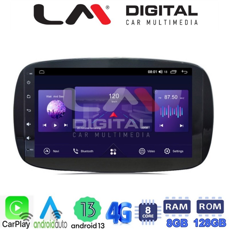 LM Digital - LM ZT8029 GPS Οθόνη OEM Multimedia Αυτοκινήτου για SMART ForTwo  2015&gt; (CarPlay/AndroidAuto/BT/GPS/WIFI/GPRS)