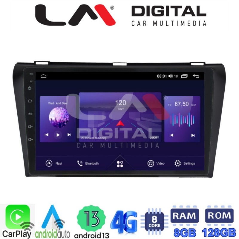 LM Digital - LM ZT8034 GPS Οθόνη OEM Multimedia Αυτοκινήτου για MAZDA 3  2009&gt;2014 (CarPlay/AndroidAuto/BT/GPS/WIFI/GPRS)