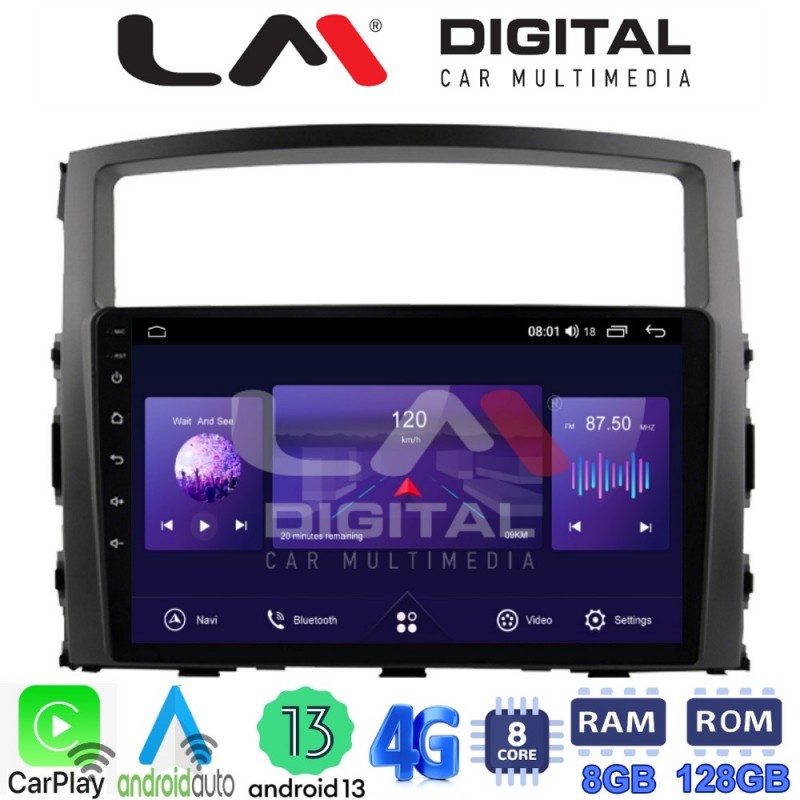 LM Digital - LM ZT8038 GPS Οθόνη OEM Multimedia Αυτοκινήτου για MITSUBISHI PAJERO 2006&gt;2014 (CarPlay/AndroidAuto/BT/GPS/WIFI/GPRS)