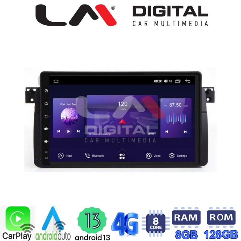 LM Digital - LM ZT8052 GPS Οθόνη OEM Multimedia Αυτοκινήτου για BMW Σειρά 3 (E46) 1998&gt;2005  (CarPlay/AndroidAuto/BT/GPS/WIFI/GPRS)