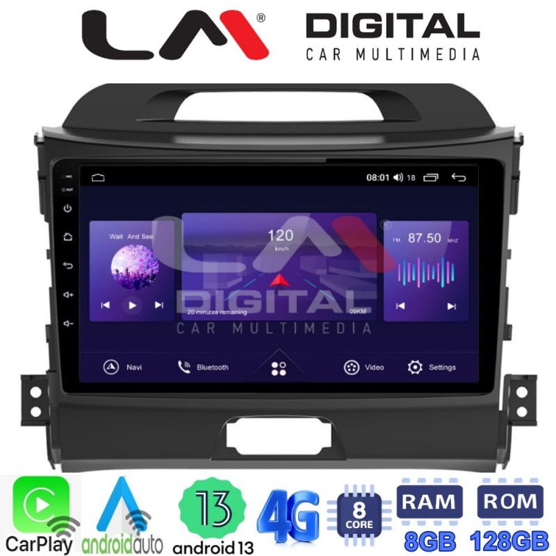 LM Digital - LM ZT8074 GPS Οθόνη OEM Multimedia Αυτοκινήτου για KIA SPORTAGE 2010&gt;2015 (CarPlay/AndroidAuto/BT/GPS/WIFI/GPRS)