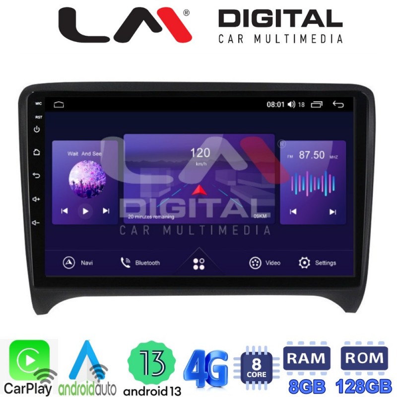 LM Digital - LM ZT8078 GPS Οθόνη OEM Multimedia Αυτοκινήτου για AUDI TT  2007 &gt; 2014 (CarPlay/AndroidAuto/BT/GPS/WIFI/GPRS)