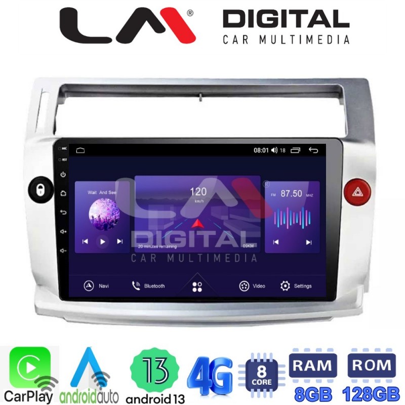 LM Digital - LM ZT8088 GPS Οθόνη OEM Multimedia Αυτοκινήτου για CITROEN C4 2004 &gt; 2011 (CarPlay/AndroidAuto/BT/GPS/WIFI/GPRS)