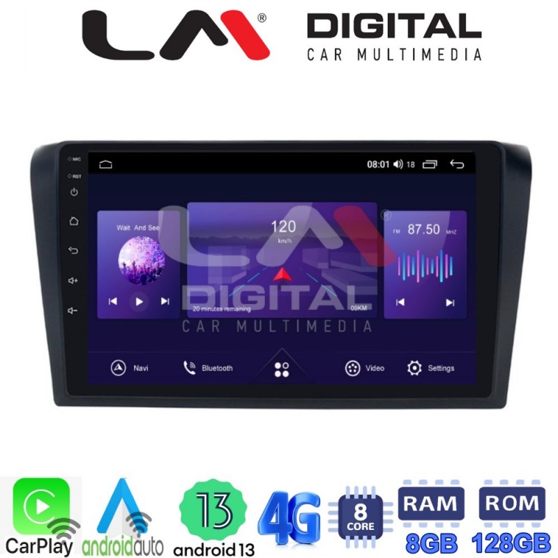 LM Digital - LM ZT8161 GPS Οθόνη OEM Multimedia Αυτοκινήτου για MAZDA 3 2003 &gt; 2008 (CarPlay/AndroidAuto/BT/GPS/WIFI/GPRS)