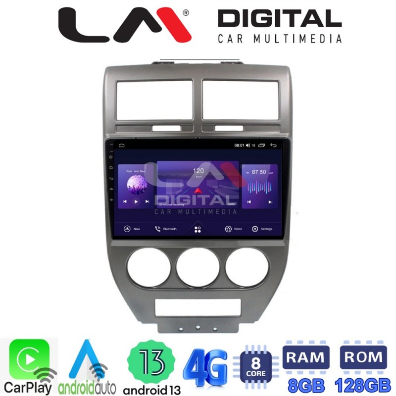 LM Digital - LM ZT8251 GPS Οθόνη OEM Multimedia Αυτοκινήτου για JEEP COMPASS 2007&gt;2011 (CarPlay/AndroidAuto/BT/GPS/WIFI/GPRS)