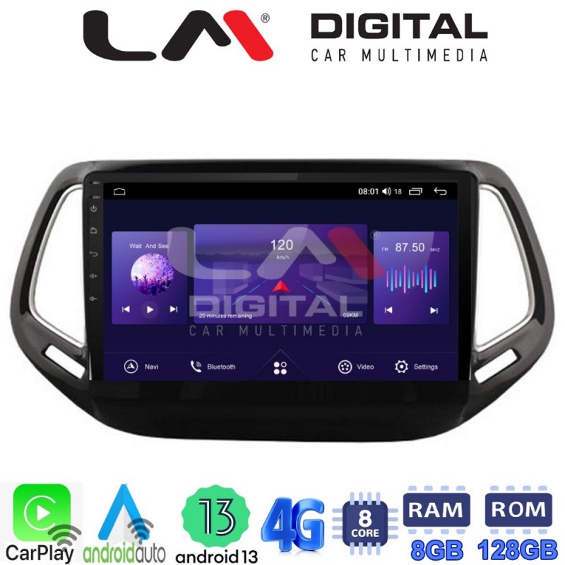 LM Digital - LM ZT8253 GPS Οθόνη OEM Multimedia Αυτοκινήτου για JEEP COMPASS 2017&gt; (CarPlay/AndroidAuto/BT/GPS/WIFI/GPRS)