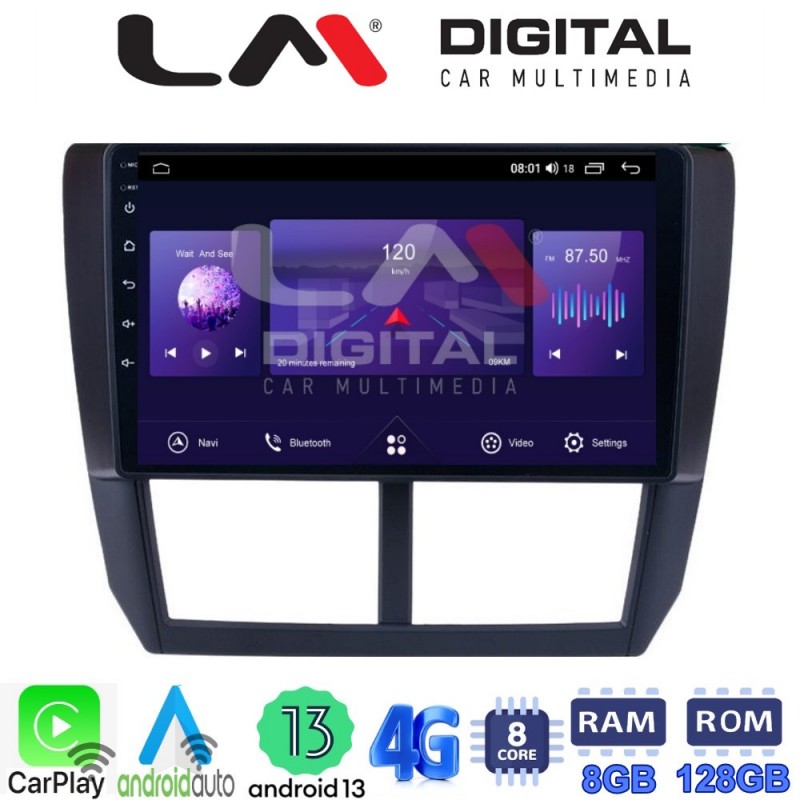 LM Digital - LM ZT8272 GPS Οθόνη OEM Multimedia Αυτοκινήτου για SUBARU IMPREZA-FORESTER 2009&gt;2012 (CarPlay/AndroidAuto/BT/GPS/WIFI/GPRS)