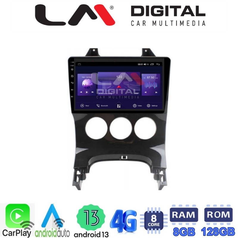 LM Digital - LM ZT8323A GPS Οθόνη OEM Multimedia Αυτοκινήτου για PEUGEOT 3008 2009&gt;2016 & 206  2002&gt;2006 (CarPlay/AndroidAuto/BT/GPS/WIFI/GPRS)