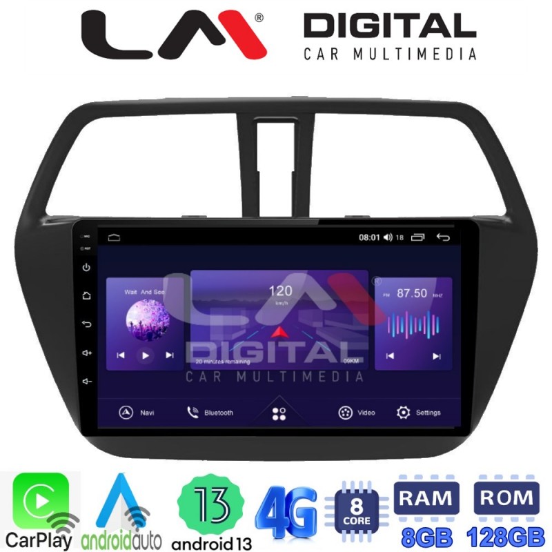 LM Digital - LM ZT8337 GPS Οθόνη OEM Multimedia Αυτοκινήτου για SUZUKI SX4 SCROSS 2014&gt; (CarPlay/AndroidAuto/BT/GPS/WIFI/GPRS)