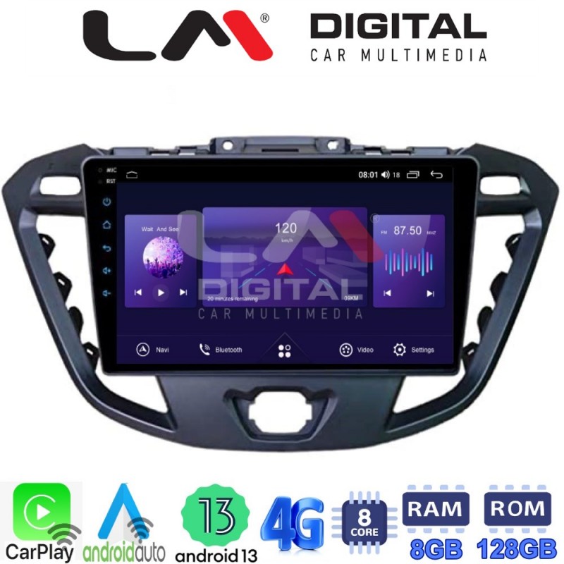 LM Digital - LM ZT8366 GPS Οθόνη OEM Multimedia Αυτοκινήτου για TRANSIT CUSTOM - TOURNEO CUSTOM 2013&gt; (CarPlay/AndroidAuto/BT/GPS/WIFI/GPRS)