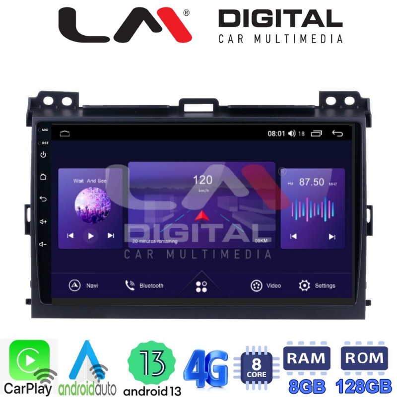 LM Digital - LM ZT8384 GPS Οθόνη OEM Multimedia Αυτοκινήτου για TOYOTA LANDCRUISER J100 2003&gt;2009   (CarPlay/AndroidAuto/BT/GPS/WIFI/GPRS)