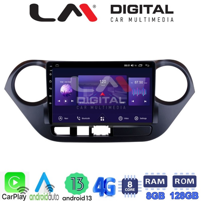 LM Digital - LM ZT8406 GPS Οθόνη OEM Multimedia Αυτοκινήτου για Hyundai i10 2014&gt; (CarPlay/AndroidAuto/BT/GPS/WIFI/GPRS)