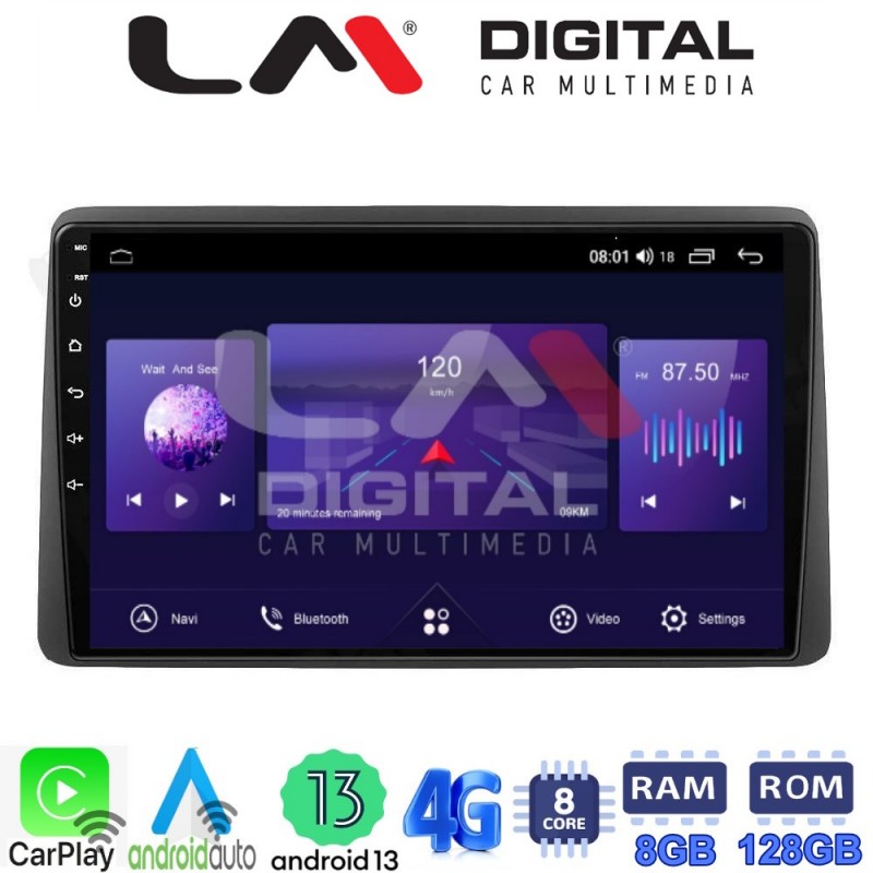 LM Digital - LM ZT8434 GPS Οθόνη OEM Multimedia Αυτοκινήτου για DACIA DUSTER 2019&gt; (CarPlay/AndroidAuto/BT/GPS/WIFI/GPRS)