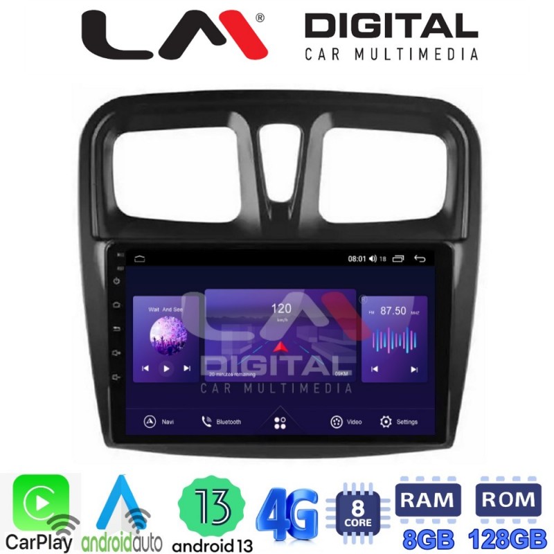 LM Digital - LM ZT8557 GPS Οθόνη OEM Multimedia Αυτοκινήτου για Dacia Santero 2012 &gt; 2020 (CarPlay/AndroidAuto/BT/GPS/WIFI/GPRS)