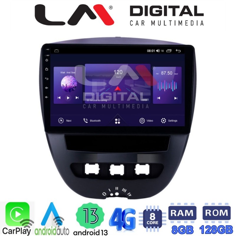 LM Digital - LM ZT8560 GPS Οθόνη OEM Multimedia Αυτοκινήτου για Aygo & C1 & 107 '05&gt;'14 (CarPlay/AndroidAuto/BT/GPS/WIFI/GPRS)