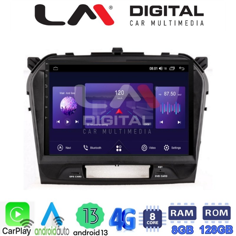 LM Digital - LM ZT8571 GPS Οθόνη OEM Multimedia Αυτοκινήτου για SUZUKI VITARA & BREZZA 2016&gt; (CarPlay/AndroidAuto/BT/GPS/WIFI/GPRS)