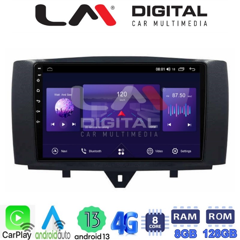 LM Digital - LM ZT8587 GPS Οθόνη OEM Multimedia Αυτοκινήτου για SMART ForTwo 2011&gt; 2015 (CarPlay/AndroidAuto/BT/GPS/WIFI/GPRS)