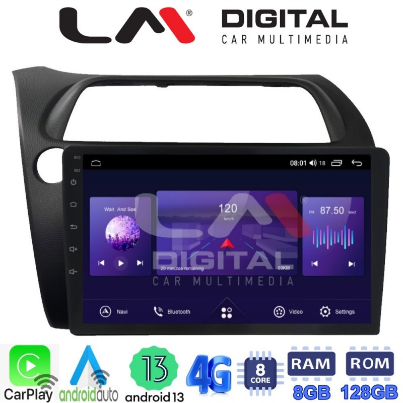 LM Digital - LM ZT8744 GPS Οθόνη OEM Multimedia Αυτοκινήτου για HONDA CIVIC 3/5D 2006-2012 (CarPlay/AndroidAuto/BT/GPS/WIFI/GPRS)