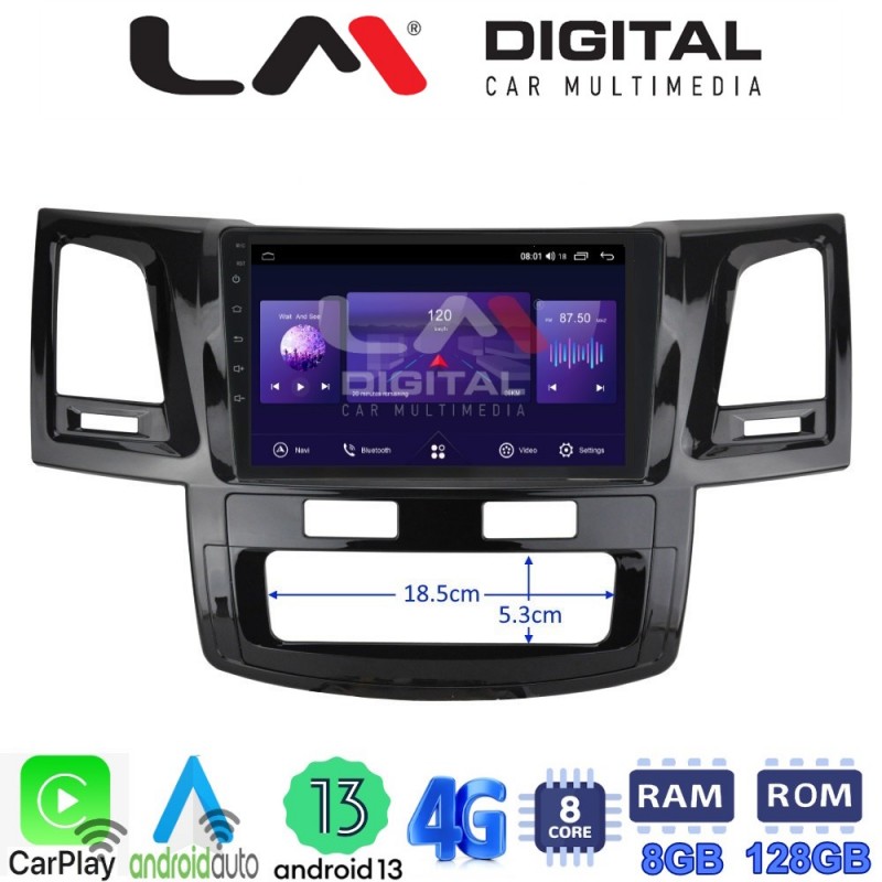 LM Digital - LM ZT8820 GPS Οθόνη OEM Multimedia Αυτοκινήτου για TOYOTA HILUX 2005&gt;2016 (CarPlay/AndroidAuto/BT/GPS/WIFI/GPRS)