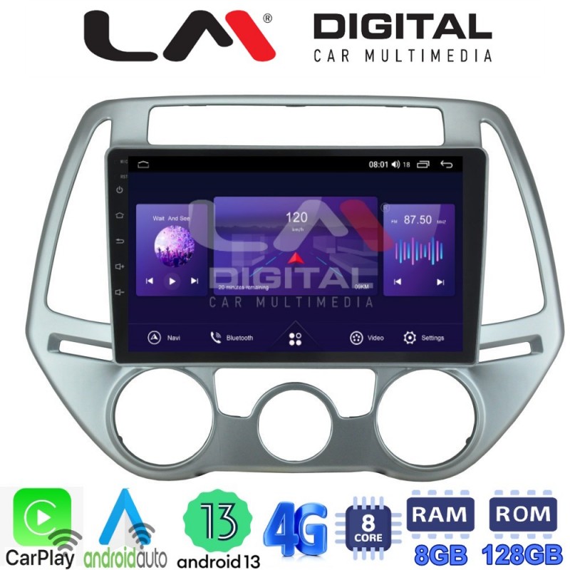 LM Digital - LM ZT8839 GPS Οθόνη OEM Multimedia Αυτοκινήτου για HYUNDAI i20 2008&gt;2013 (CarPlay/AndroidAuto/BT/GPS/WIFI/GPRS)