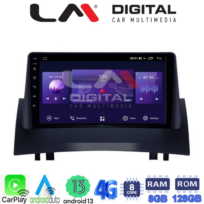 LM Digital - LM ZT8138 GPS Οθόνη OEM Multimedia Αυτοκινήτου για Renault Megane2 2002 &gt; 2008 (CarPlay/AndroidAuto/BT/GPS/WIFI/GPRS)