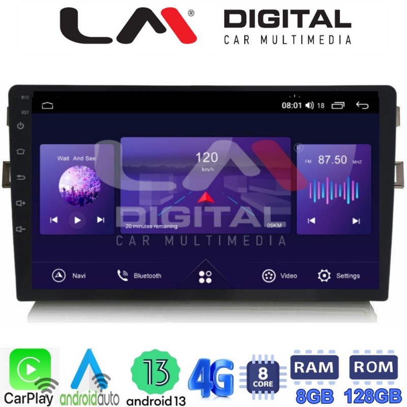 LM Digital - LM ZT8028 GPS Οθόνη OEM Multimedia Αυτοκινήτου για Toyota Auris 2007 &gt; 2012 (CarPlay/AndroidAuto/BT/GPS/WIFI/GPRS)