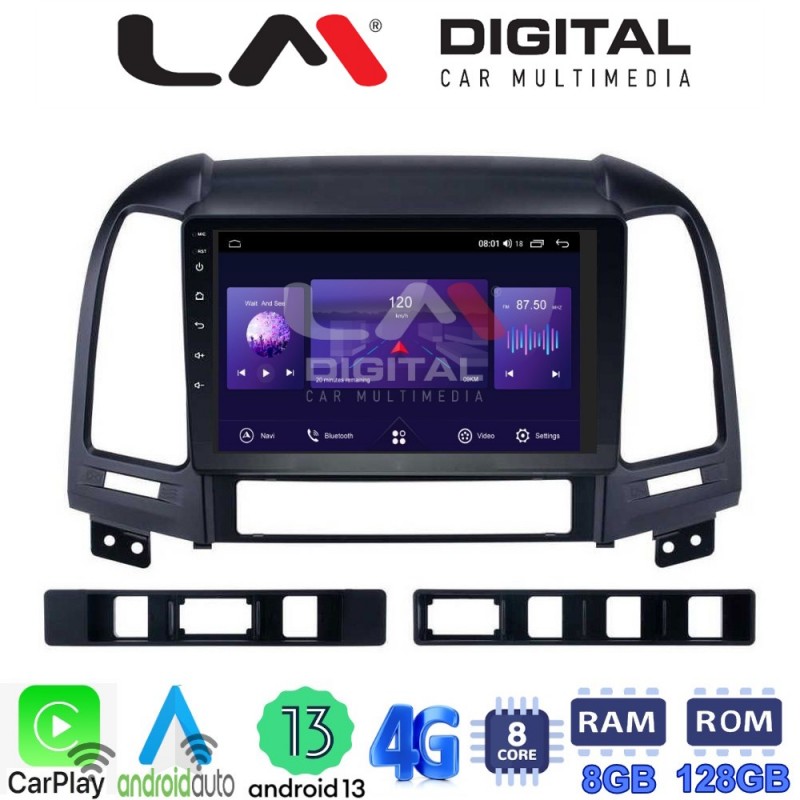 LM Digital - LM ZT8239 GPS Οθόνη OEM Multimedia Αυτοκινήτου για Hyundai SantaFe 2006 &gt; 2013 (CarPlay/AndroidAuto/BT/GPS/WIFI/GPRS)