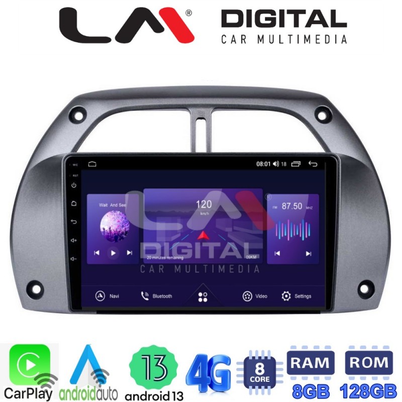 LM Digital - LM ZT8071 GPS Οθόνη OEM Multimedia Αυτοκινήτου για Toyota Rav 4 2001 &gt; 2006 (CarPlay/AndroidAuto/BT/GPS/WIFI/GPRS)