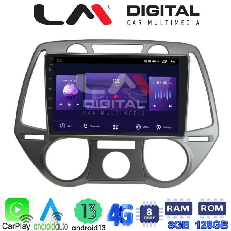 LM Digital - LM ZT8838 GPS Οθόνη OEM Multimedia Αυτοκινήτου για Hyundai i20 2008 &gt; 2014 (CarPlay/AndroidAuto/BT/GPS/WIFI/GPRS)