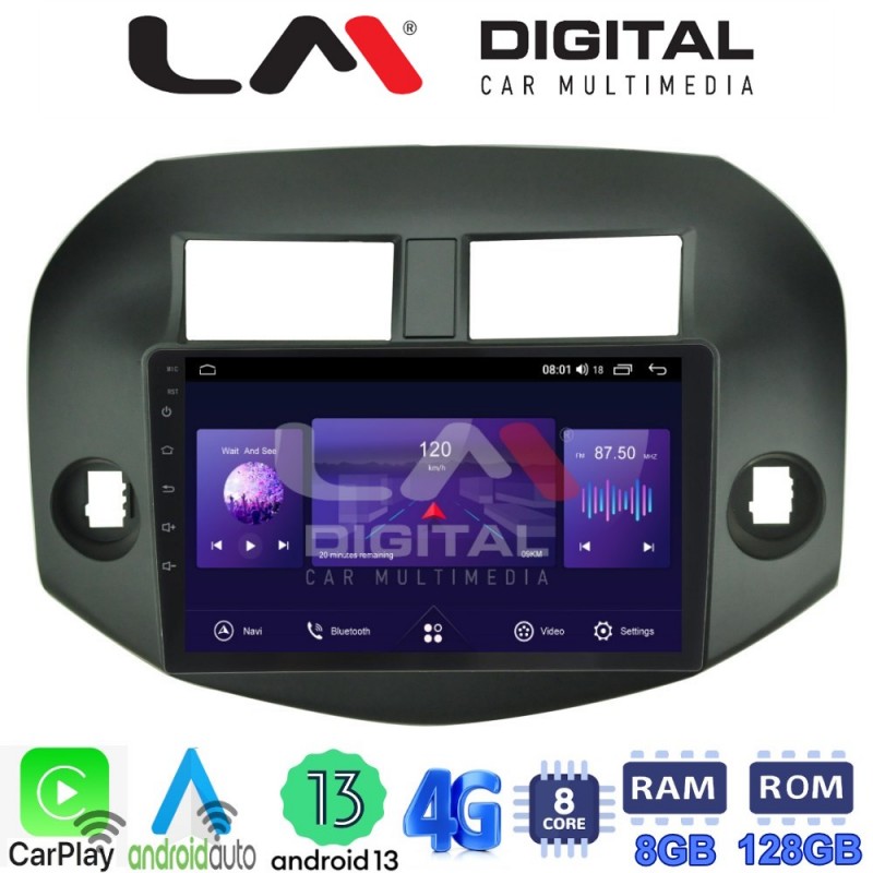 LM Digital - LM ZT8018B GPS Οθόνη OEM Multimedia Αυτοκινήτου για Toyota Rav4 2007 &gt; 2012 (CarPlay/AndroidAuto/BT/GPS/WIFI/GPRS)