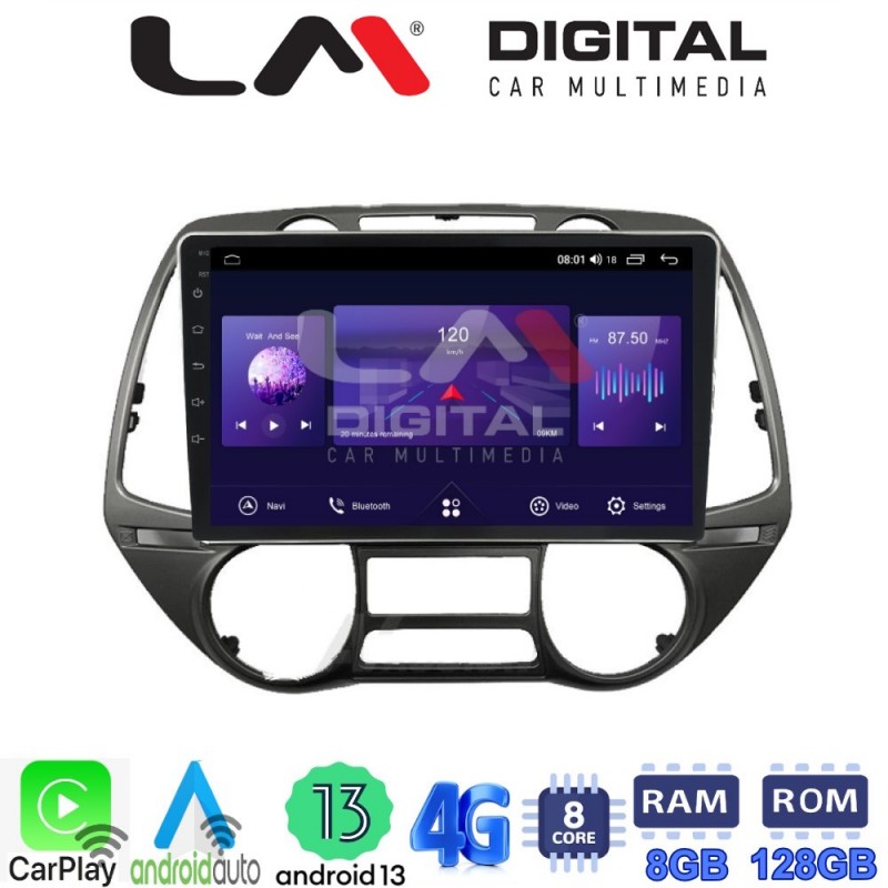 LM Digital - LM ZT8837 GPS Οθόνη OEM Multimedia Αυτοκινήτου για Hyundai i20 2008 &gt; 2014 (CarPlay/AndroidAuto/BT/GPS/WIFI/GPRS)