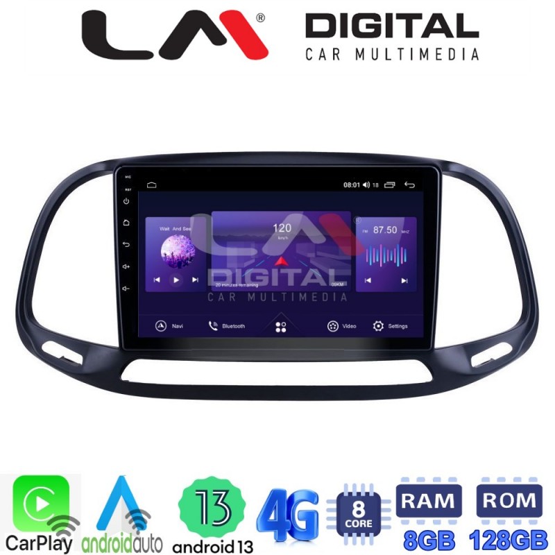 LM Digital - LM ZT8197 GPS Οθόνη OEM Multimedia Αυτοκινήτου για Fiat Doblo - Combo 2015 &gt; 2018 (CarPlay/AndroidAuto/BT/GPS/WIFI/GPRS)