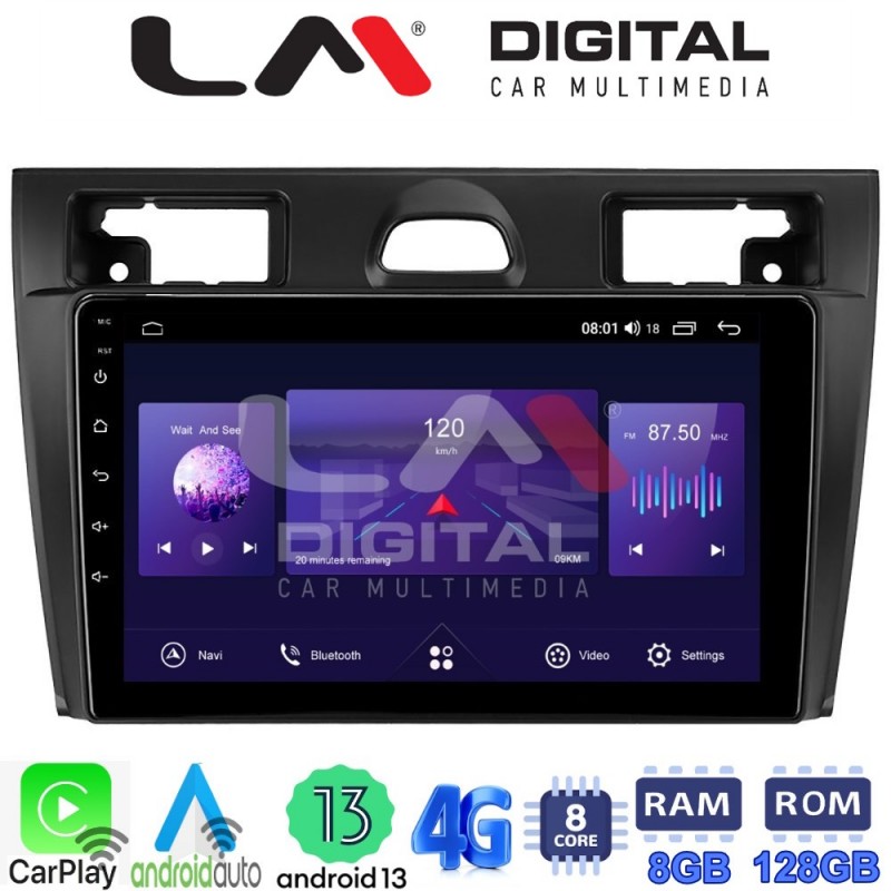 LM Digital - LM ZT8140B GPS Οθόνη OEM Multimedia Αυτοκινήτου για Ford Fiesta 2006 -&gt; 2008 (CarPlay/AndroidAuto/BT/GPS/WIFI/GPRS)