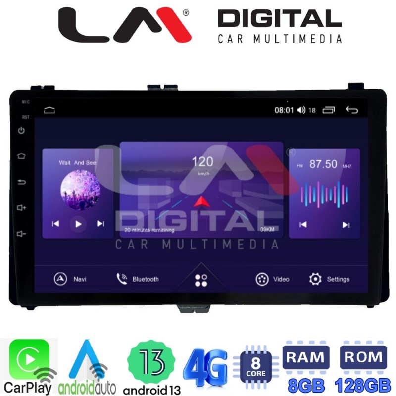 LM Digital - LM ZT8418 GPS Οθόνη OEM Multimedia Αυτοκινήτου για Toyota Auris '15&gt; & Corolla '17-'19 (CarPlay/AndroidAuto/BT/GPS/WIFI/GPRS)