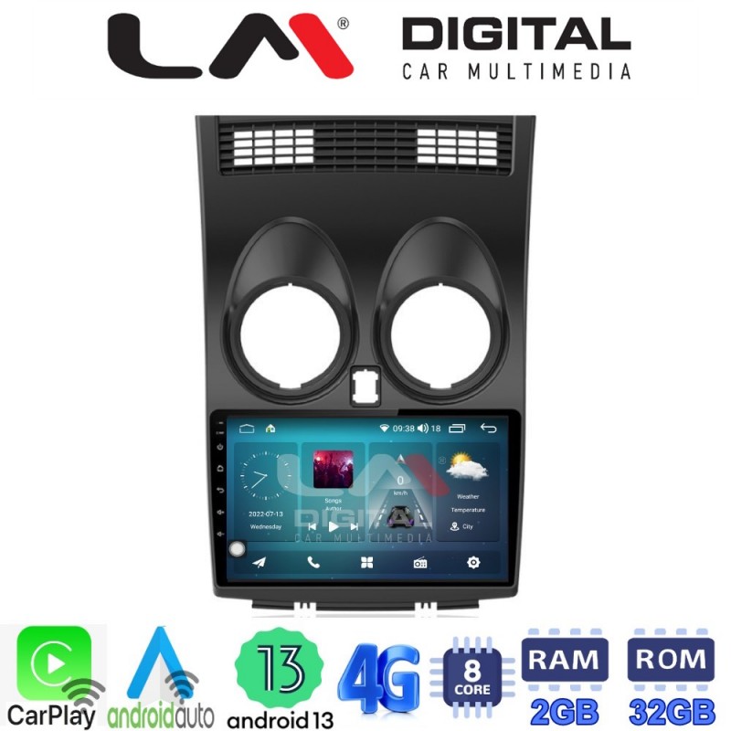 LM Digital - LM ZR8001 GPS Οθόνη OEM Multimedia Αυτοκινήτου για NISSAN QASHQAI 2007 &gt; 2013 (CarPlay/AndroidAuto/BT/GPS/WIFI/GPRS)