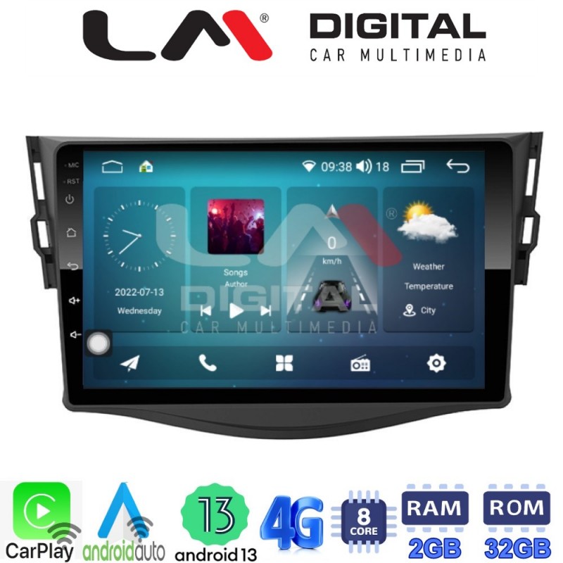 LM Digital - LM ZR8018 GPS Οθόνη OEM Multimedia Αυτοκινήτου για TOYOTA RAV4 2006 &gt; 2012 (CarPlay/AndroidAuto/BT/GPS/WIFI/GPRS)