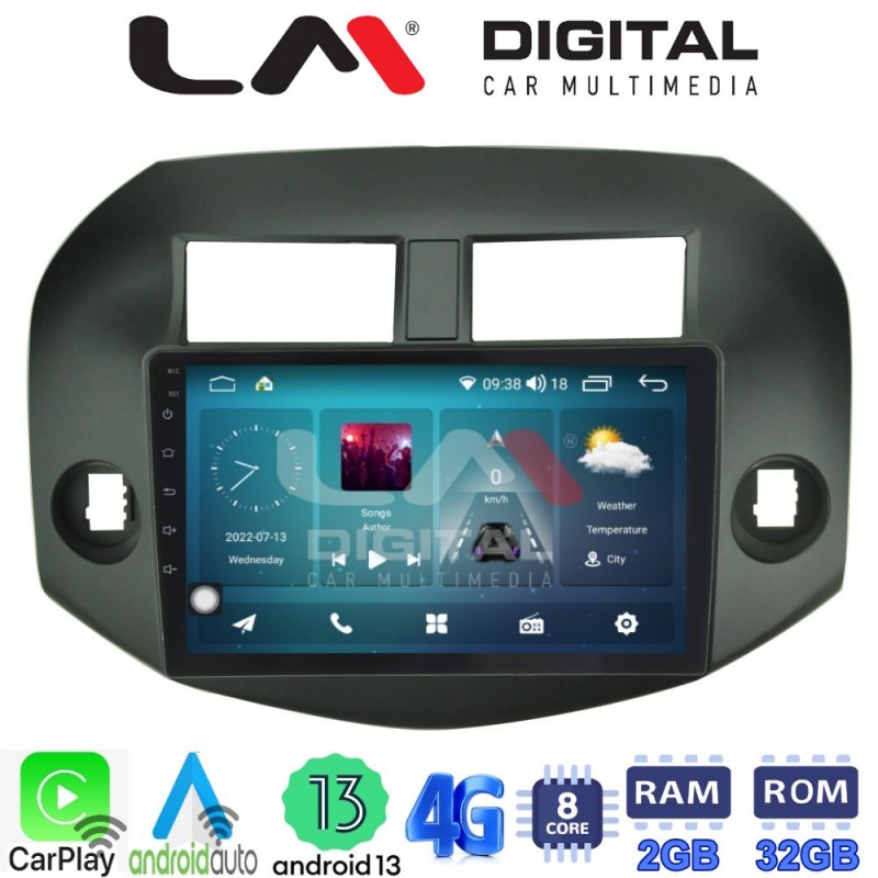 LM Digital - LM ZR8018B GPS Οθόνη OEM Multimedia Αυτοκινήτου για Toyota Rav4 2007 &gt; 2012 (CarPlay/AndroidAuto/BT/GPS/WIFI/GPRS)