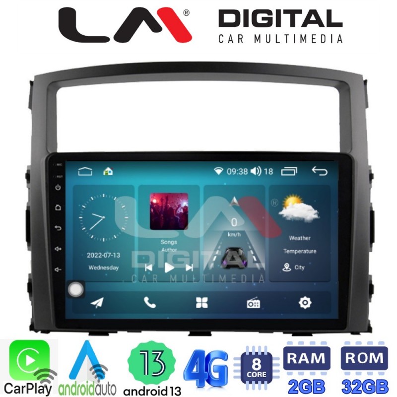 LM Digital - LM ZR8038 GPS Οθόνη OEM Multimedia Αυτοκινήτου για MITSUBISHI PAJERO 2006&gt;2014 (CarPlay/AndroidAuto/BT/GPS/WIFI/GPRS)