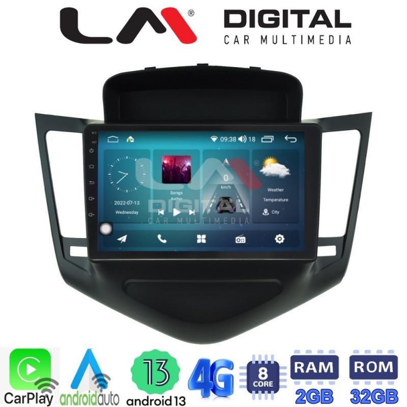 LM Digital - LM ZR8045 GPS Οθόνη OEM Multimedia Αυτοκινήτου για CHEVROLET CRUZE 2008&gt;2013 (CarPlay/AndroidAuto/BT/GPS/WIFI/GPRS)