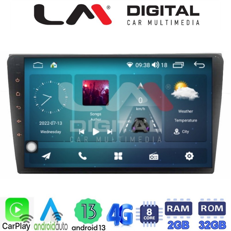 LM Digital - LM ZR8050 GPS Οθόνη OEM Multimedia Αυτοκινήτου για AUDI A4 (8E) 2001&gt;2008 (CarPlay/AndroidAuto/BT/GPS/WIFI/GPRS)