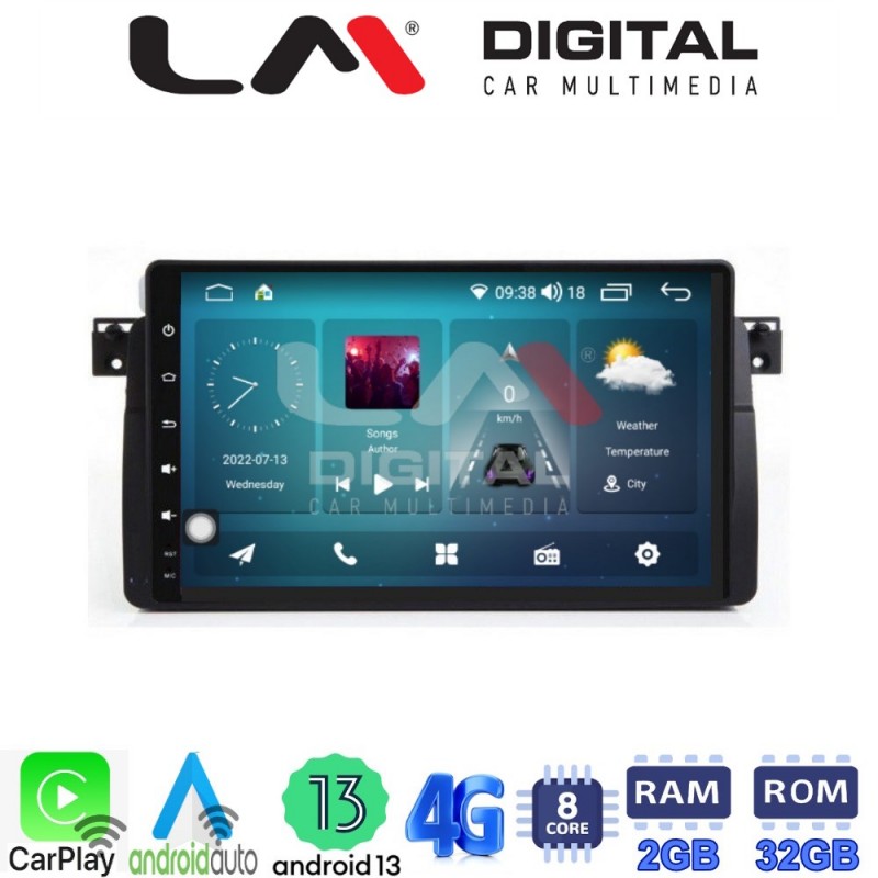 LM Digital - LM ZR8052 GPS Οθόνη OEM Multimedia Αυτοκινήτου για BMW Σειρά 3 (E46) 1998&gt;2005  (CarPlay/AndroidAuto/BT/GPS/WIFI/GPRS)