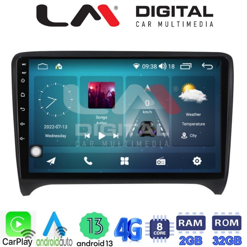 LM Digital - LM ZR8078 GPS Οθόνη OEM Multimedia Αυτοκινήτου για AUDI TT  2007 &gt; 2014 (CarPlay/AndroidAuto/BT/GPS/WIFI/GPRS)