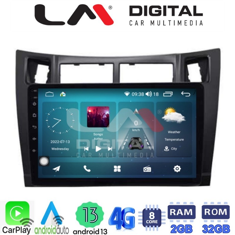 LM Digital - LM ZR8084 GPS Οθόνη OEM Multimedia Αυτοκινήτου για Τoyota Yaris 2006 &gt; 2011 (CarPlay/AndroidAuto/BT/GPS/WIFI/GPRS)